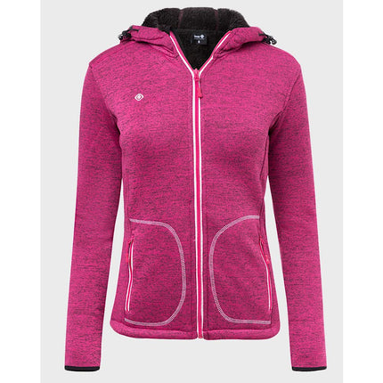 Izas Guara Women's Hooded Fleece Jacket (Large, Fuchsia/Black)