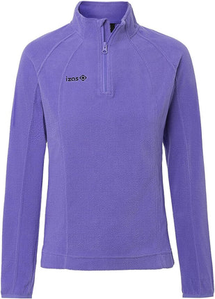Izas Ferni Sudadera polar con cremallera de 1/4 para mujer (grande, violeta)