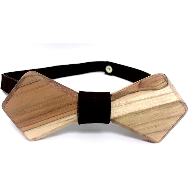 Wooden Bow Ties - Unique Handmade Design (Ash Wood, Black)