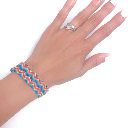 Serendipia Miyuki Pulsera trenzada hecha a mano, colorido accesorio de moda de talla única (multicolor)