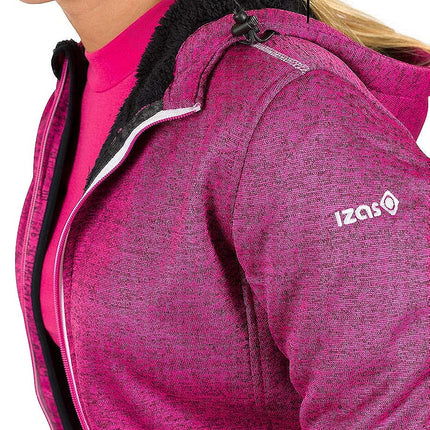 Izas Guara Women's Hooded Fleece Jacket (Large, Fuchsia/Black)