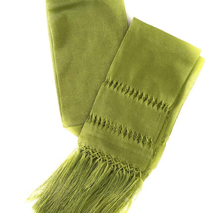 Mexican Handmade Colorful Shawl, Pashmina unique designs (Green)
