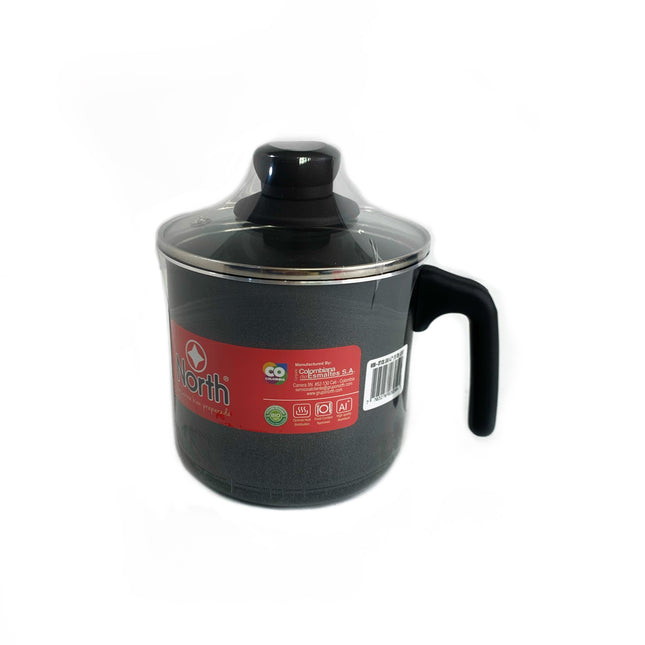 Jarro North Aluminio Antiadherente Ref 3050 4.72" (12 cm) C/Tapa vidrio