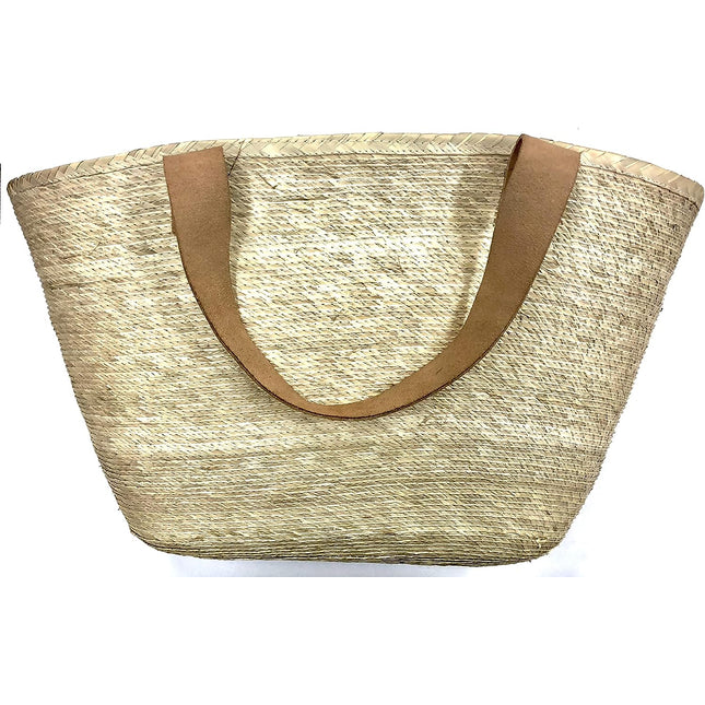Serendipia Handmade Woven Natural Palm Handbag. (Beige)