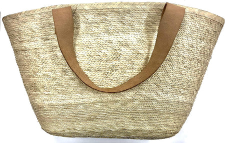 Serendipia Handmade Woven Natural Palm Handbag. (Beige)